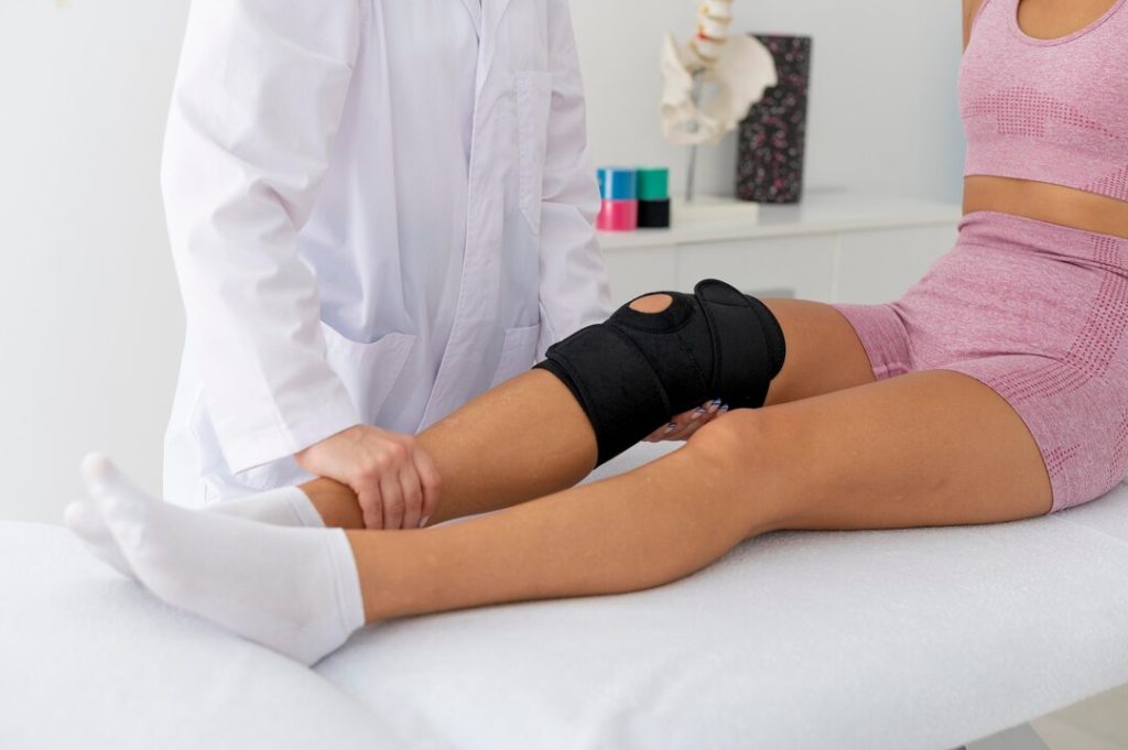 Knee evaluation before getting an offloading brace in Huntersville NC