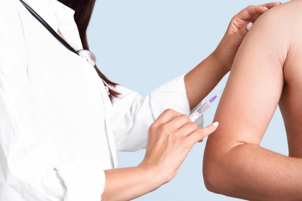Shoulder injection procedure with ultrasound guidance