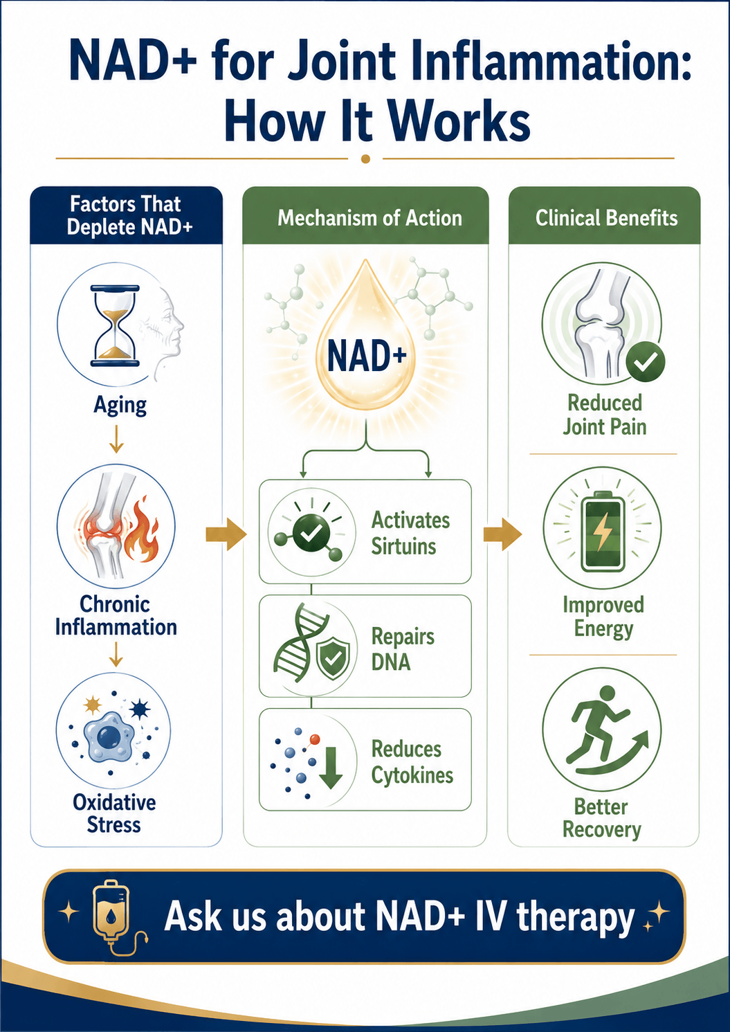 NAD+ IV Therapy for Joint Health| Anti-Inflammatory Benefits NAD+ IV Therapy for Joint Health| Anti-Inflammatory Benefits