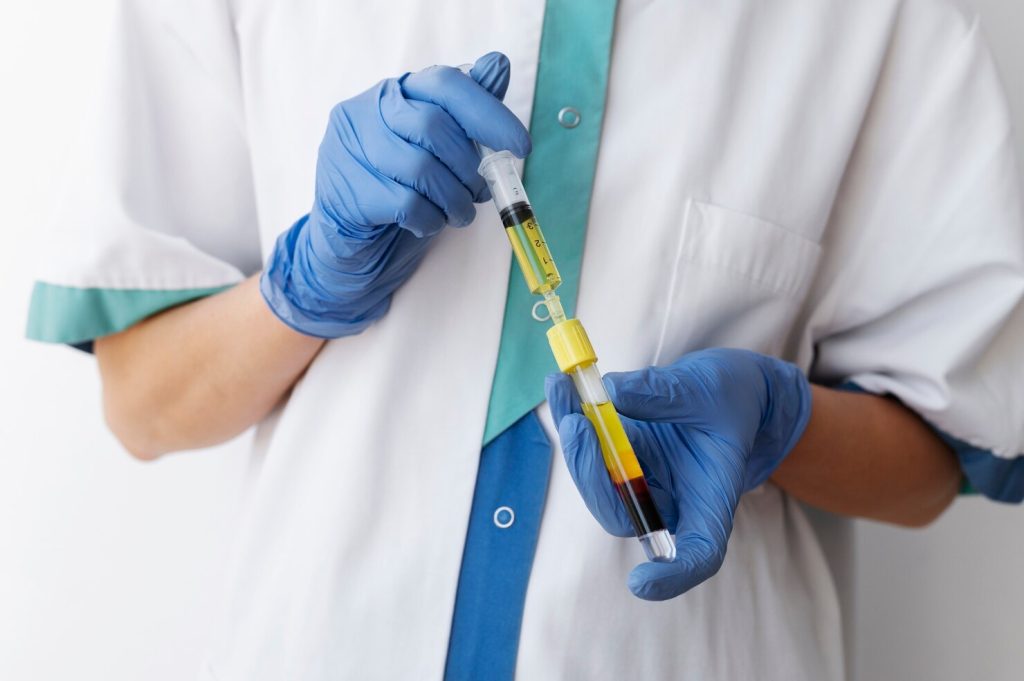 PRP therapy preparation for joint pain treatment in Concord, NC