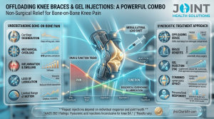 offloading knee braces gel injections