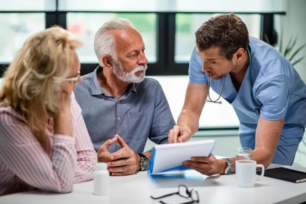 Medical provider discussing a personalized joint treatment plan with a patient in Charlotte NC