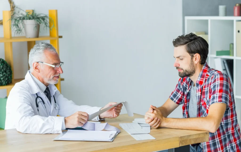 Healthcare professional greeting an older patient during a joint care appointment in Charlotte NC